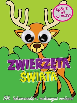 Zwierzęta świata kolorowanka z oczkami