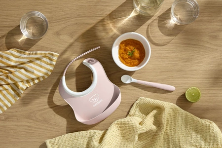 BABYBJORN - Zestaw do karmienia 3 szt. - Powder Pink