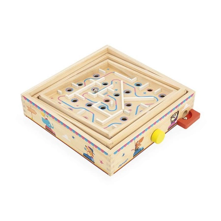 Janod Gra zręcznościowa Labirynt Ball Maze Applepop 5+