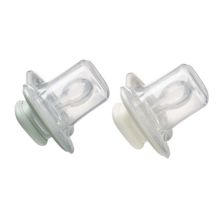 Smoczek dla noworodka i niemowlaka 2 szt.– symetryczny smoczek silikonowy 0 – 6 mies., szałwia/wanilia, b.box