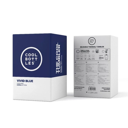 Cool Bottles Kubek termiczny 330 ml Triple cool Vivid Blue