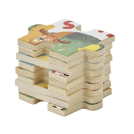 CLASSIC WORLD Drewniane Puzzle Miasto Zwierząt 48 el.