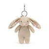 JellyCat - Breloczek Króliczek z Kwiecistymi Uszami Beżowy 17 cm