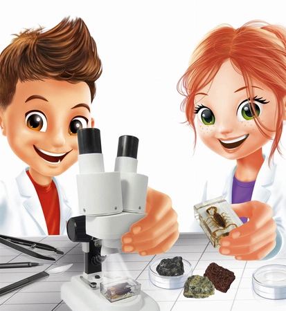 Mikroskop dwuokularowy 40 doświadczeń MR500