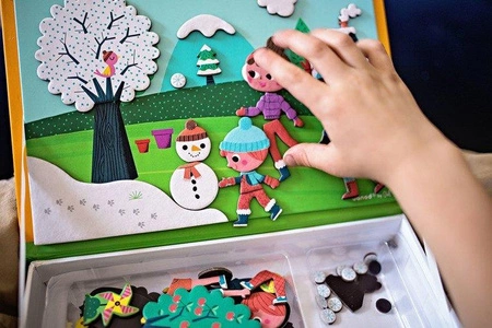 Magnetyczna układanka 4 pory roku Magnetibook, Janod