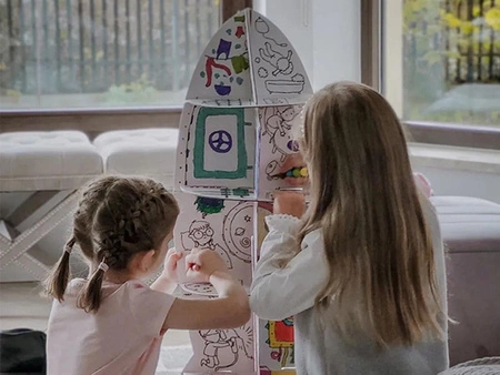 Kolorowanka 3D do składania XXL Rakieta 4l+ MONUMI