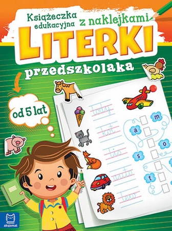 Literki przedszkolaka od 5 lat książeczka edukacyjna z naklejkami