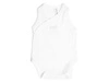 Body bambusowe bez rękawów Białe 0-1m BAMBOOM