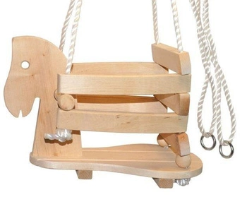 Drewniana huśtawka dla dzieci konik 7190-Small Foot