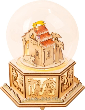 Kula śnieżna pozytywka dla dzieci Boże Narodzenie ze światłem Small Foot 11389