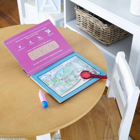 Wodna kolorowanka z lupą Water Wow Bajkowe księżniczki Deluxe 40173-Melissa & Doug, książeczki wielokrotnego użytku