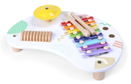 Stolik  z instrumentami stół muzyczny cymbałki +18m ECOTOYS