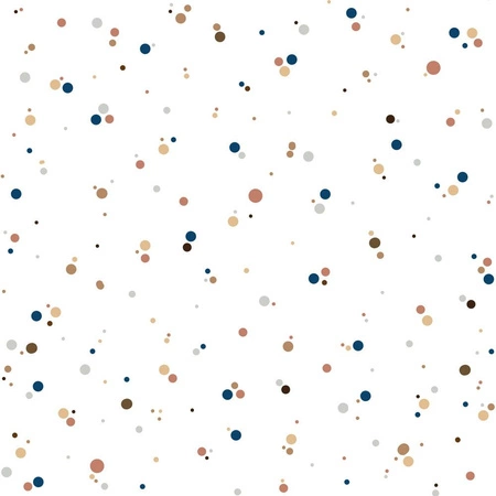 SIMPLE dots minimini cinnamon blue Tapeta