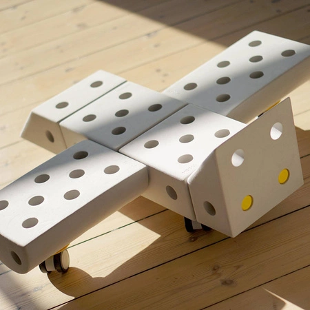 MODU Curiosity kit 4in1 - Kreatywne klocki rozwijające motorykę dużą, żółty