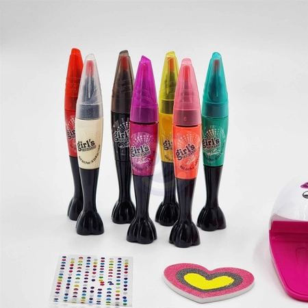 WOOPIE ART&FUN Zestaw do Malowania Paznokci dla Dzieci + 8 Lakiery