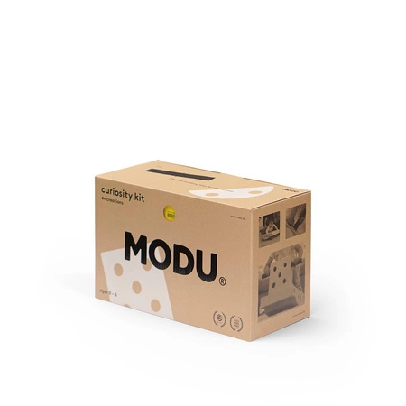 MODU Curiosity kit 4in1 - Kreatywne klocki rozwijające motorykę dużą, żółty
