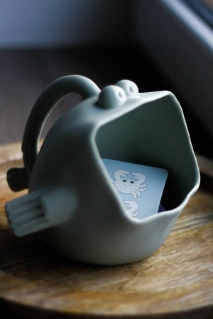 Silikonowy Czerpak Rozdymka Scrunch - Ciemny Szary