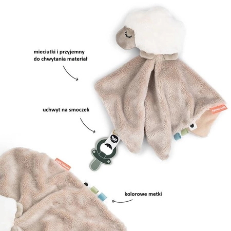 Done by Deer Kocyk Przytulanka dla Niemowlaka Owieczka Sheepy San