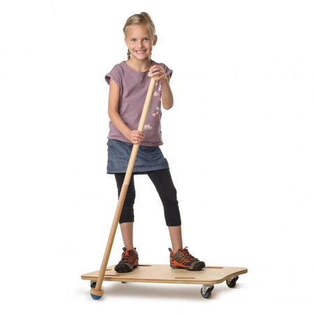 Drewniana deskorolka dla dzieci deska na kółkach Maxi Roller Board 44443 Erzi pojazdy dla dzieci