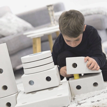 MODU Explorer kit 8in1 - Kreatywne klocki rozwijające motorykę dużą, żółty