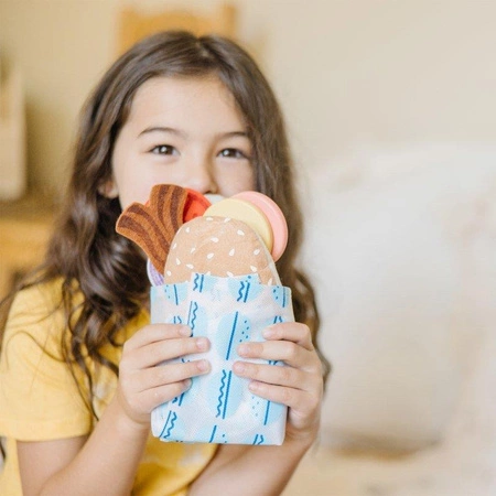 Bar kanapkowy drewniany zestaw do robienia kanapek restauracja 41650 Melissa & Doug