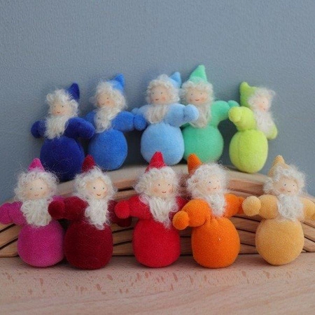 Zestaw Laleczek Krasnoludki, 10 szt., kolorowe, Grimm's