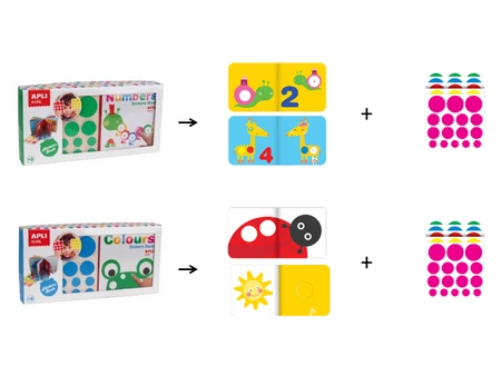 Moja pierwsza książka z naklejkami Apli Kids - Kolory