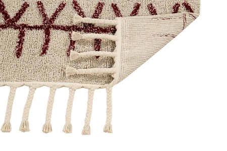 Lorena Canals Dywan bawełniany Bereber Burgundy 120 x 160 cm