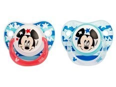 Smoczek okrągły silikonowy myszka Mickey 6m+ 2 szt. LULABI