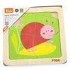 VIGA Poręczne Drewniane Puzzle Biedronka