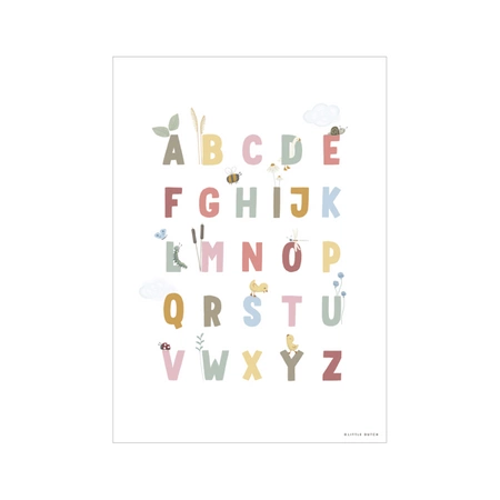 Little Dutch Plakat dwustronny A3 - Alfabet Gąski Róż PW10710750