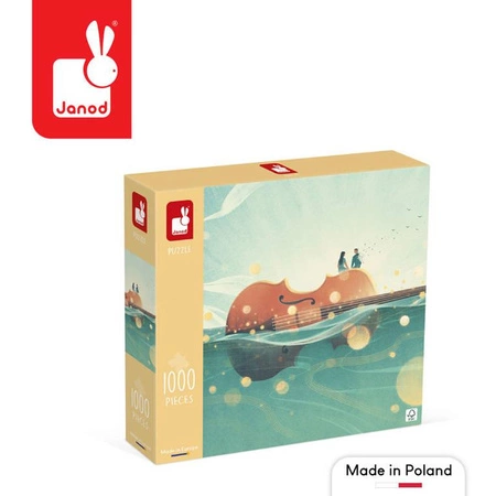 Puzzle artystyczne Podróż na skrzypcach 1000 elementów 9+ Made in Poland, Janod