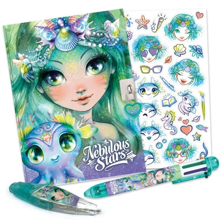 Pamiętnik na kłódkę – z aplikatorem wzorów Marinia Nebulous Stars