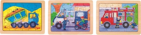 Puzzle drewniane Ciężka praca Goki
