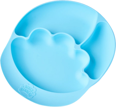 Nana's Manners BLUE Talerz silikonowy z przyssawką