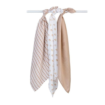 Lulujo Pieluszka Muślinowa Rainbow 3szt.