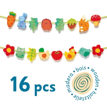 Nawlekanka drewniana Leśne Zwierzaki DJ06167