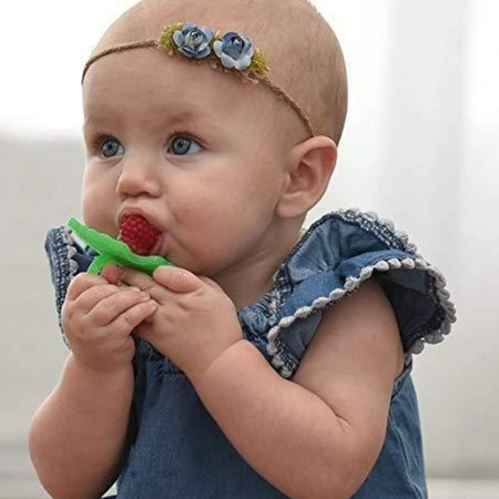 Gryzak 2 szt., Soczysta Malina, szary i beżowy, RaZbaby