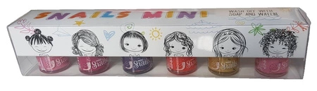Zestaw 6 lakierów do paznokci dla dzieci Snails Mini
