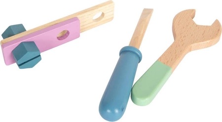 Drewniany zestaw narzędzi w skrzynce z uchwytem Nordic 12213-Small Foot, majsterkowanie i narzędzia do majsterkowania