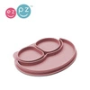 EZPZ Silikonowy talerzyk z podkładką mały 2w1 Mini Mat Mauve + pokrywka GRATIS pastelowy róż