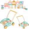 Wózek z klockami Pastelowy chodzik 11766-Small Foot, pchacze dla dzieci