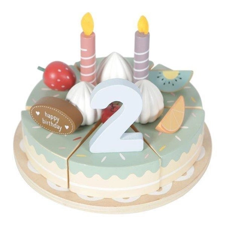 Little Dutch Duży drewniany torcik urodzinowy LD4494