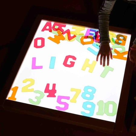 MASTERKIDZ Rama Sensoryczna - Panel LED + Przezroczysta Taca Do Malowania