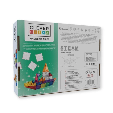 Cleverclixx - Klocki magnetyczne Inventive Pack Intense 110 el. + 15 el. gratis