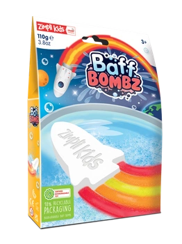 Rakieta do kąpieli zmieniający kolor wody, Rainbow Baff Bombz, 3+, Zimpli Kids