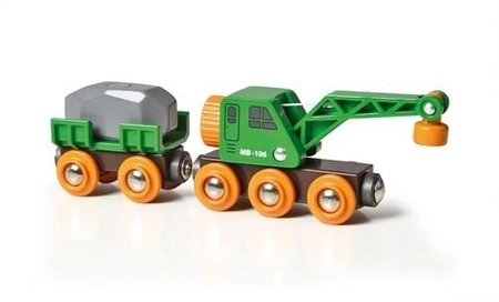 BRIO World Kolejowy Wagon Dźwigowy