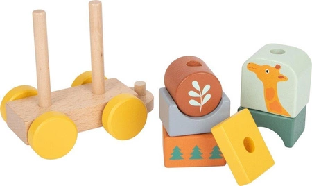 Drewniany pociąg nakładanka Safari 11698- Small Foot, pojazdy dla dzieci