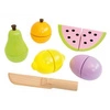 Drewniane owoce do krojenia