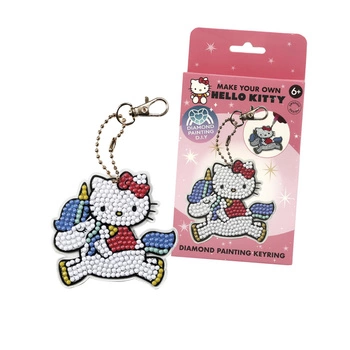 Maluj diamentami po numerach kreatywna zabawka breloczek dzieci Hello Kitty